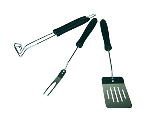 Premium Stainless Steel BBQ Grill Tool Set - 5-Piece Heavy Duty Grilling Utensils for Outdoor Cooking, Camping & Backyard Barbecue