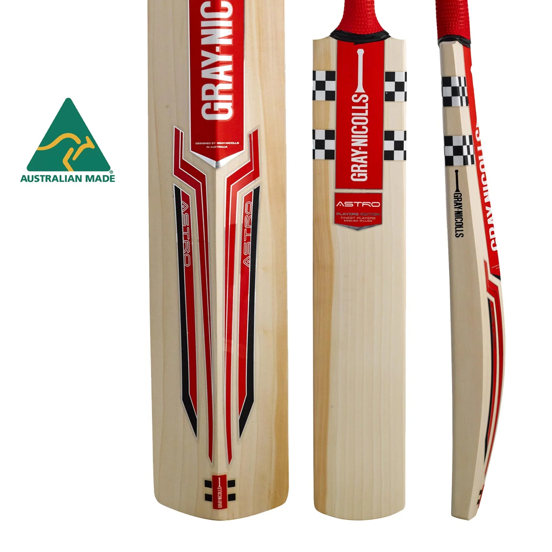 GN Astro Players Edition Adult Cricket Bat - Premium English Willow for Professional & Amateur Players - Perfect for Matches, Training & Backyard Cricket