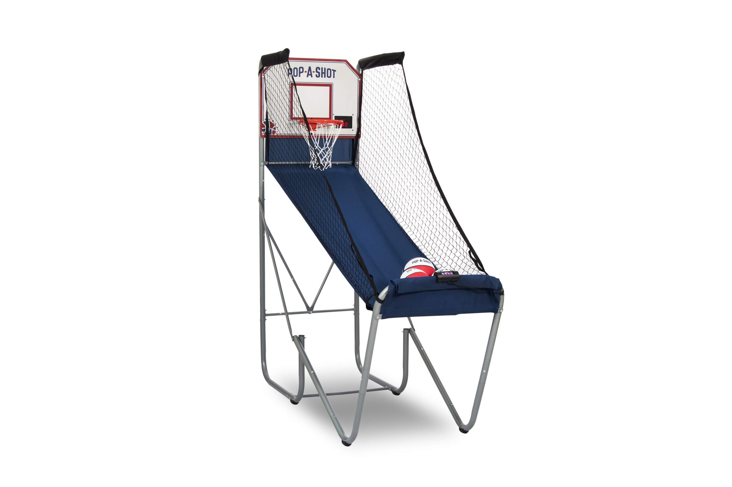 Pop-A-Shot Home Single Shot Arcade Basketball Game - Infrared Sensor Scoring, 6 Game Modes, 4 Balls & Foldable Design for Indoor Sports Fun | Perfect for Family Game Nights, Kids Parties & Home Entertainment