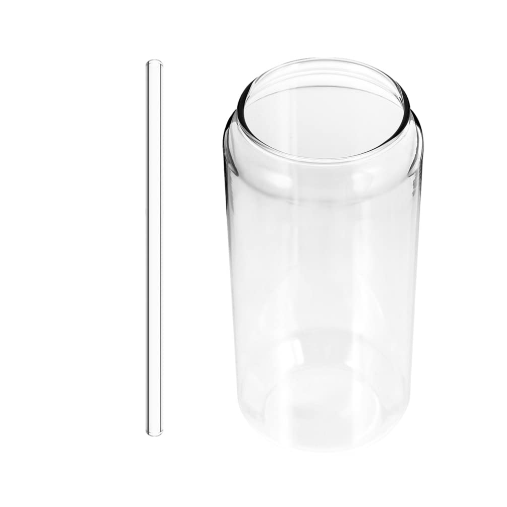 Premium 550ml Stainless Steel Can-Shaped Tumbler with Straw - Insulated Beer, Cocktail, Whiskey, Iced Coffee & Wine Glass - Perfect for Parties, BBQs, Beach Outings & Home Bars
