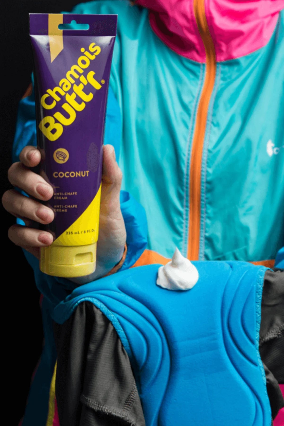 Chamois Butt'R Coconut Anti-Chafe Cream 8oz Tube - Prevent Cycling & Running Chafing, Saddle Sores & Skin Irritation