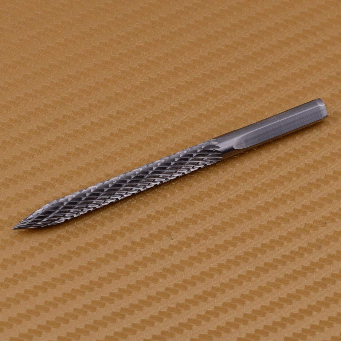 6mm Carbide Rotary Burr Drill Bit - High Carbon Steel Tire Repair Tool for Pneumatic Drills - Perfect for Tire Patching, Plugging & Automotive Repair Work