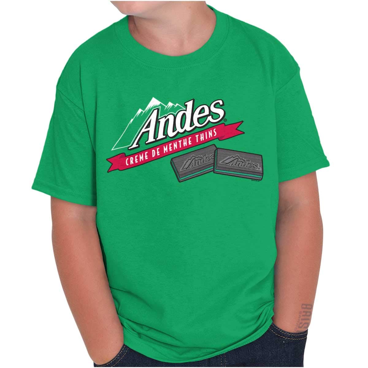 Original Andes Chocolate Mints Logo Crewneck T-Shirt for Men & Women - Casual Unisex Graphic Tee for Everyday Wear, Gifts, and Chocolate Lovers