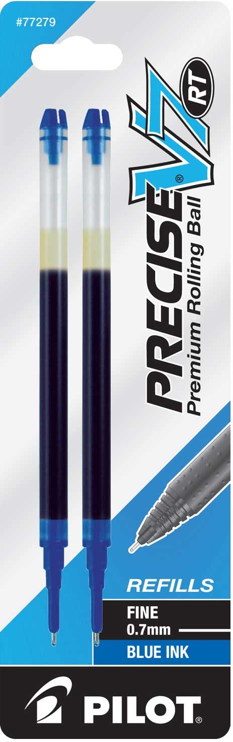 Pilot Precise V7 RT Fine Point Blue Ink Refill - 2-Pack for Retractable Rolling Ball Pens | Smooth Writing for Office, School & Note Taking | Pack of 6