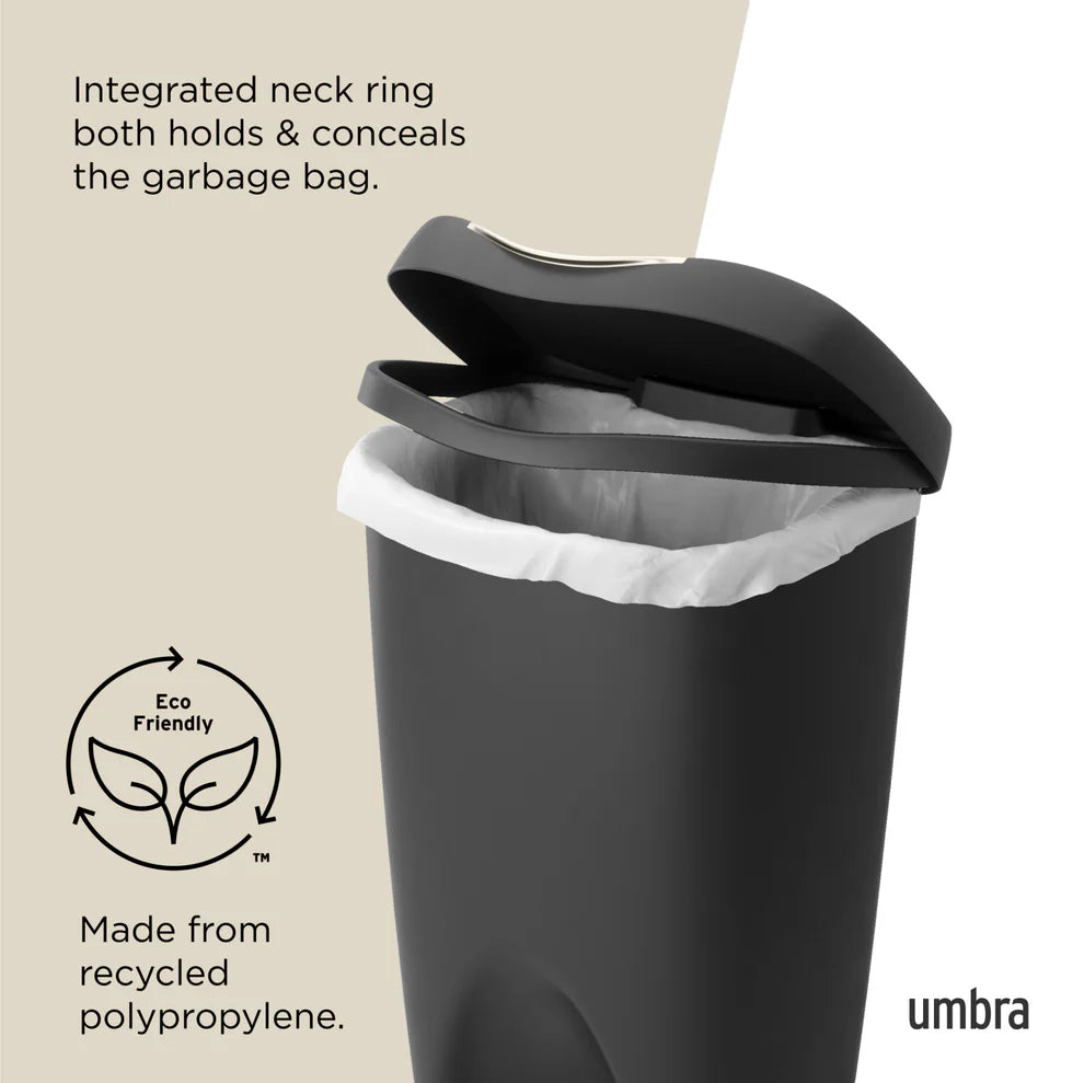 50L Step-On Trash Can with Lid - Hands-Free Foot Pedal Kitchen Garbage Bin for Home, Office, and Bathroom - Odor Control & Leak Proof Design