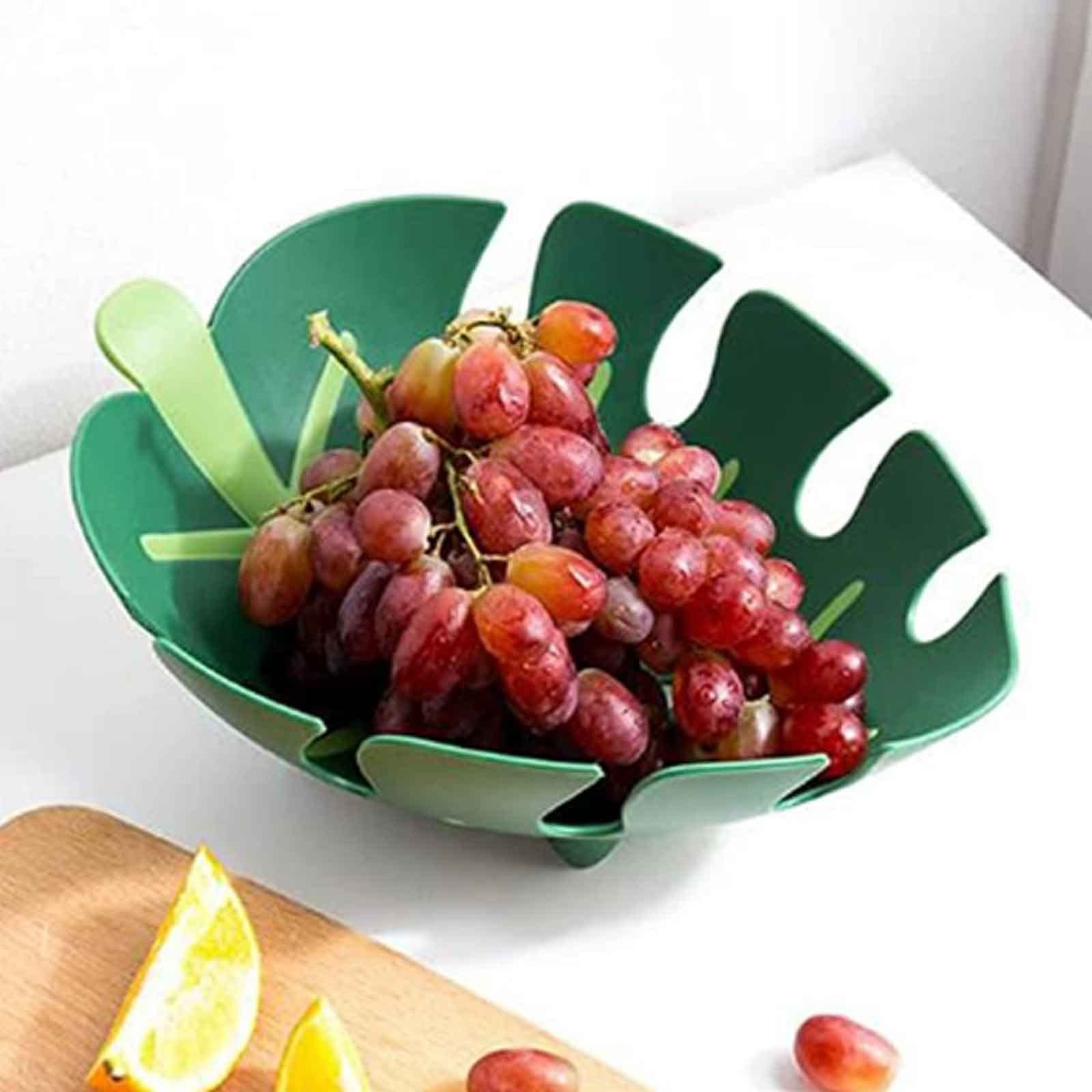 KDLK Plastic Fruit Bowl - 28 x 22 x 10cm Kitchen Counter Fruit Basket, Decorative Serving Tray for Living Room, Tea Table, Candy & Snacks - Perfect for Home Decor, Parties, and Dining Table Centerpiece