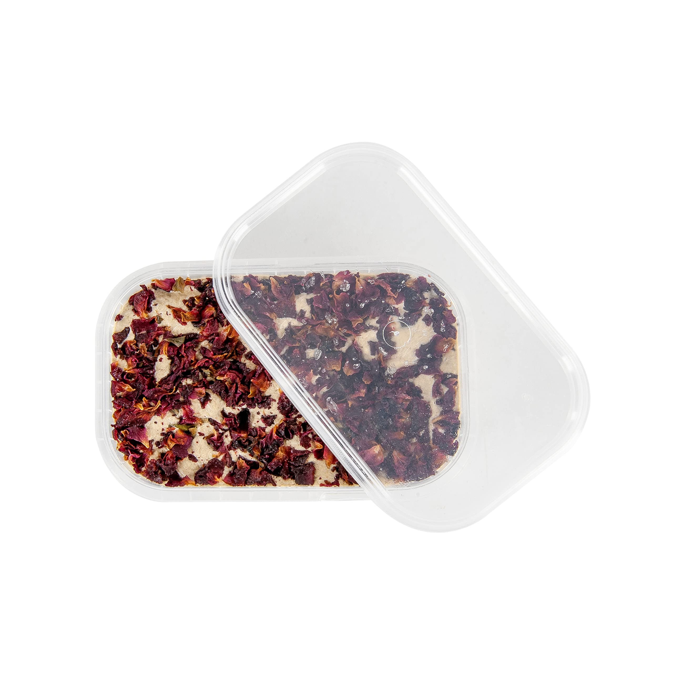 Premium Emirelli Artisanal Halva Dessert - Authentic Middle Eastern & Turkish Vegan Sweets - 55% Tahini Halwa with Rose Water & Petals - Traditional Halvah Candy - Pack of 6 | Perfect for Gifts, Tea Time & Dessert Platters