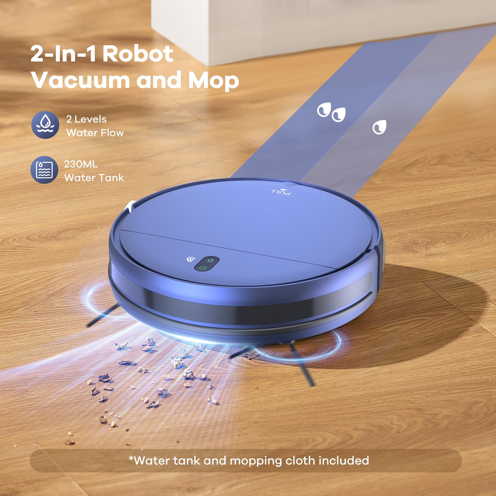 ZCWA WiFi Robot Vacuum & Mop - 4 Cleaning Modes, Self-Charging for Pet Hair & Carpets - Home Cleaning Solution