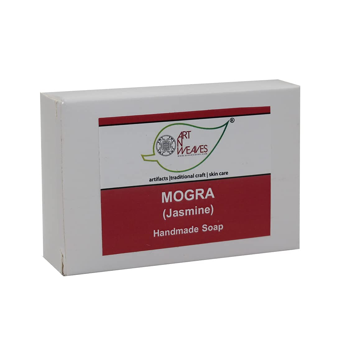 artNweaves Handmade Mogra (Jasmine) Soap Bar - 100% Natural Fragrance & Moisturizing for Dry Skin | Winter Skincare Essential | Pack of 2 | Perfect for Bath, Shower & Gift Giving