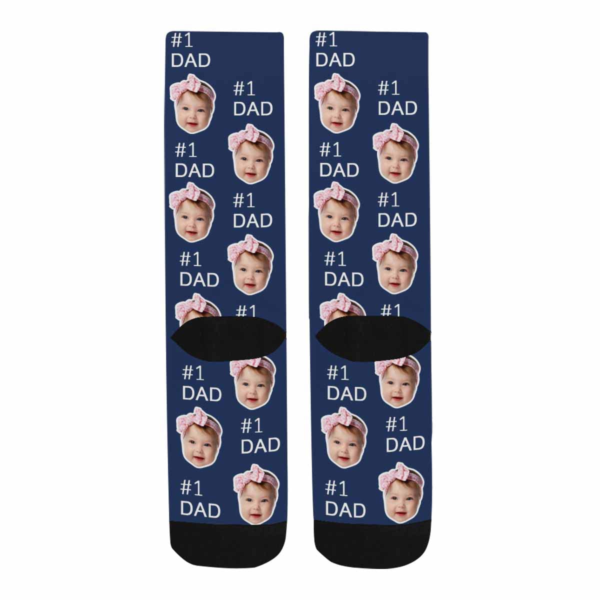 **Personalized Custom Crew Socks for Men - Print Your Photo on Soft Cotton Socks - Unique Gift for Dad, Husband, Boyfriend - Perfect for Birthdays, Holidays & Special Occasions**