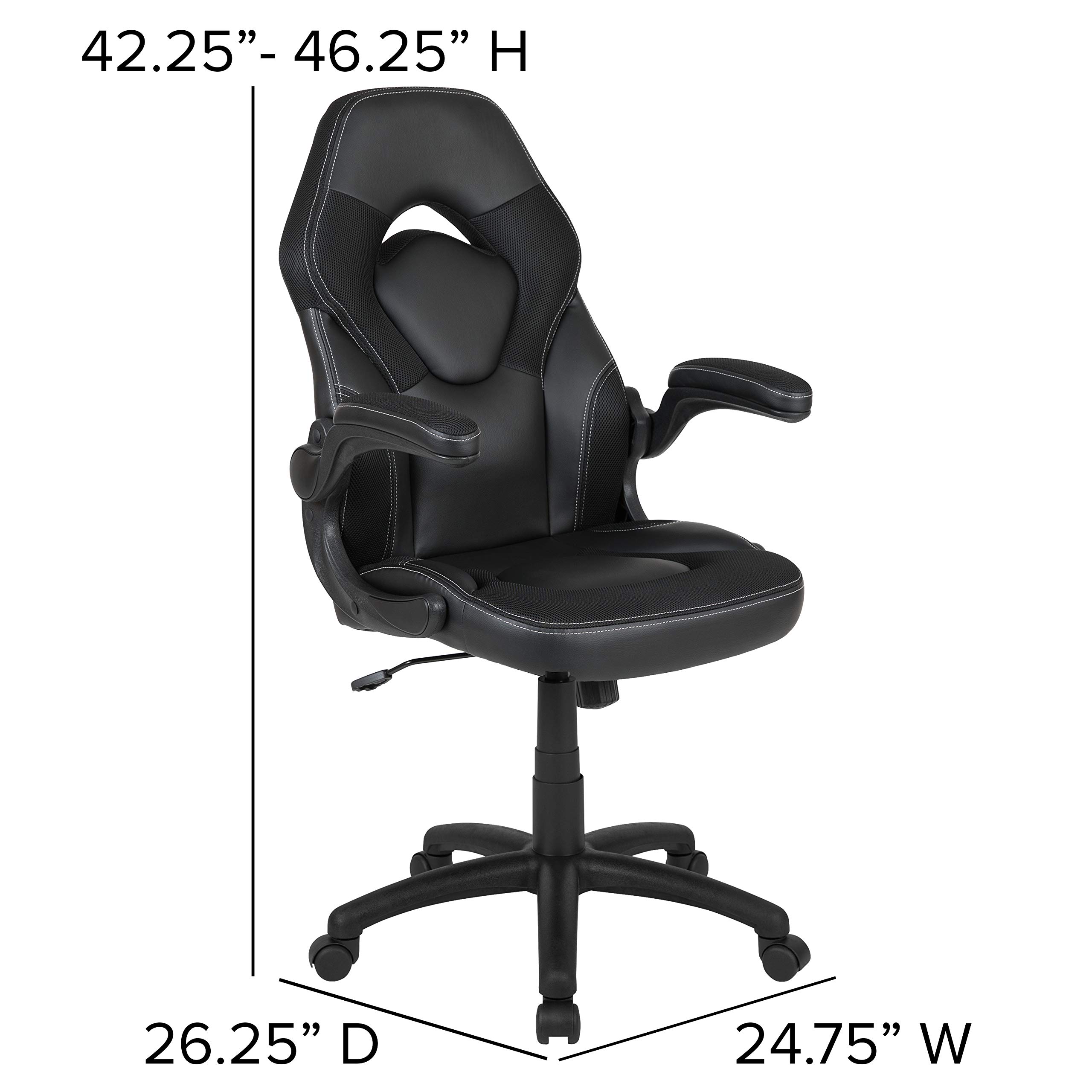 Premium Black Gaming Desk & Chair Set with Cup Holder, Headphone Hook & Monitor Stand - Ergonomic PC Gaming Setup for Home Office & Streaming Stations