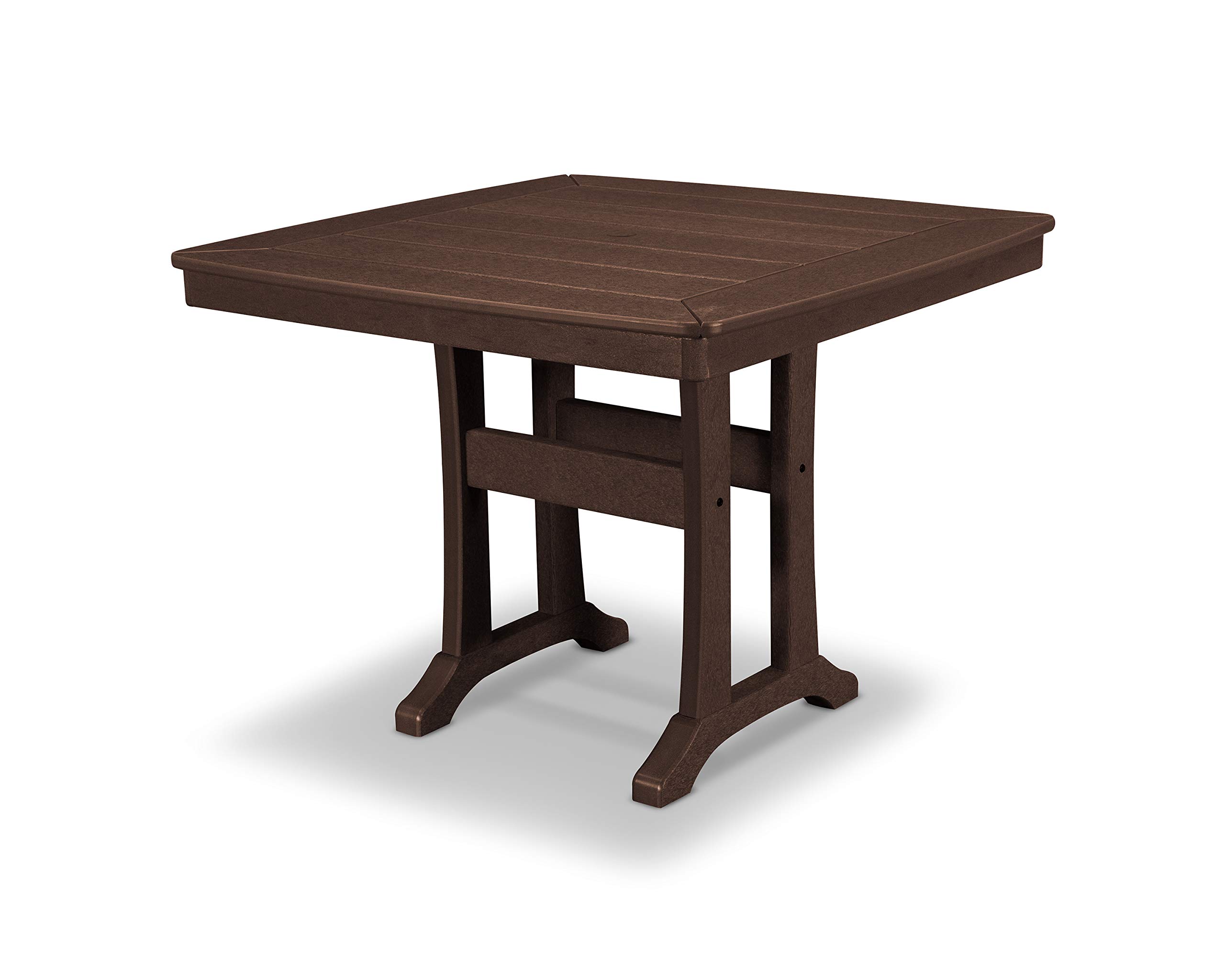 POLYWOOD® Mahogany Dining Table - Durable Outdoor Furniture for Patio, Garden, and Poolside Dining