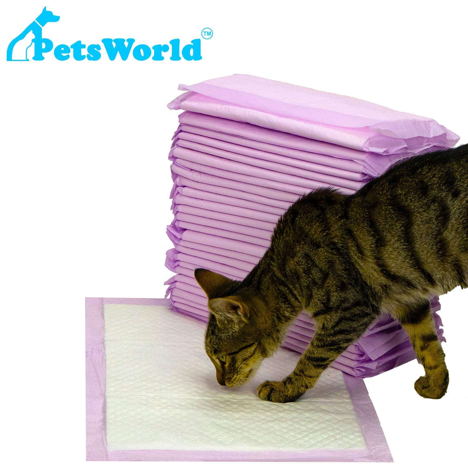 PETSWORLD Cat Pad Refills for Tidy Cats Breeze Litter System - 400 Pads | Super Absorbent & Odor Control | Perfect for Multi-Cat Homes & Small Spaces