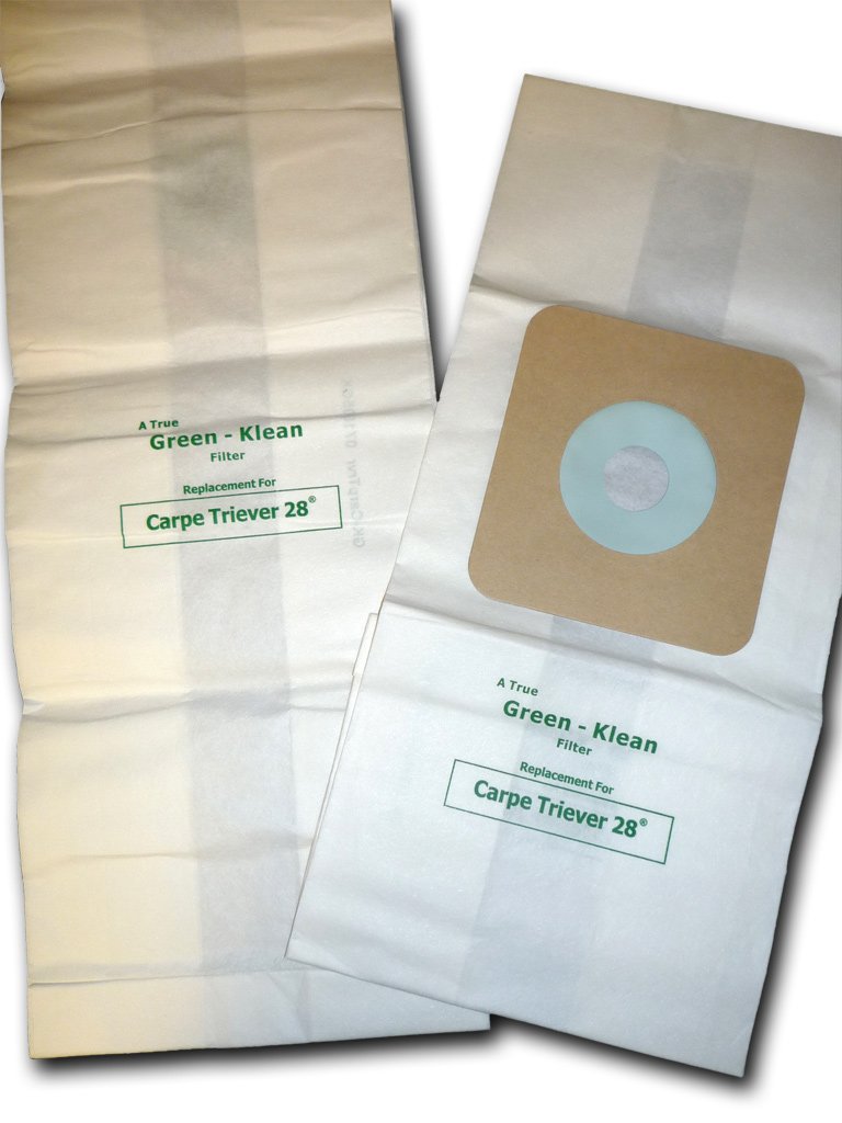 Green Klean GK-CarpTrvr Replacement Vacuum Bags (Pack of 36) - High-Efficiency HEPA Filter Bags for Carpets & Upholstery Cleaning - Perfect for Homes, Offices & Pet Owners