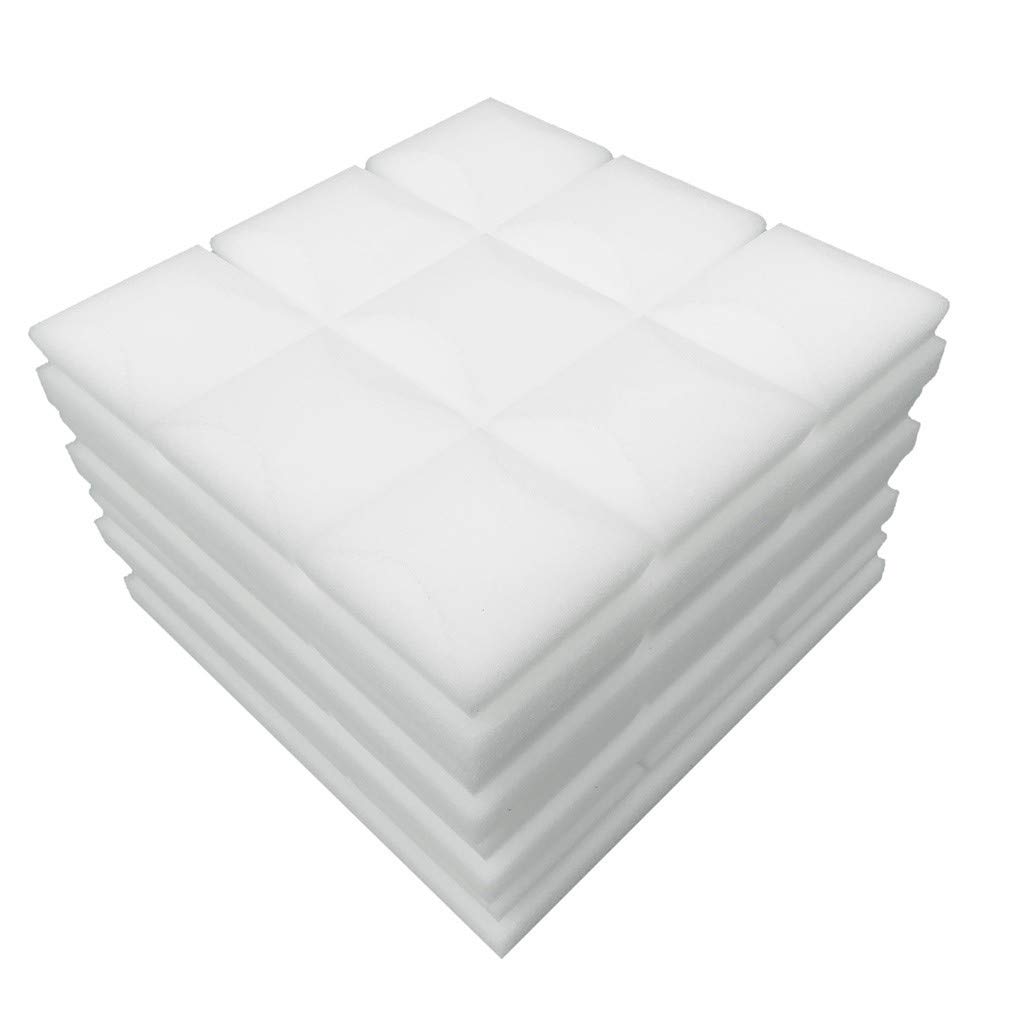 4Pcs Acoustic Foam Panels - Hexagon Soundproofing Foam for Studio, KTV & Home Theater - Self-Adhesive Wall Mounting Noise Reduction Tiles (White, 12x12 Inch) - Perfect for Music Rooms, Podcast Studios & Home Offices