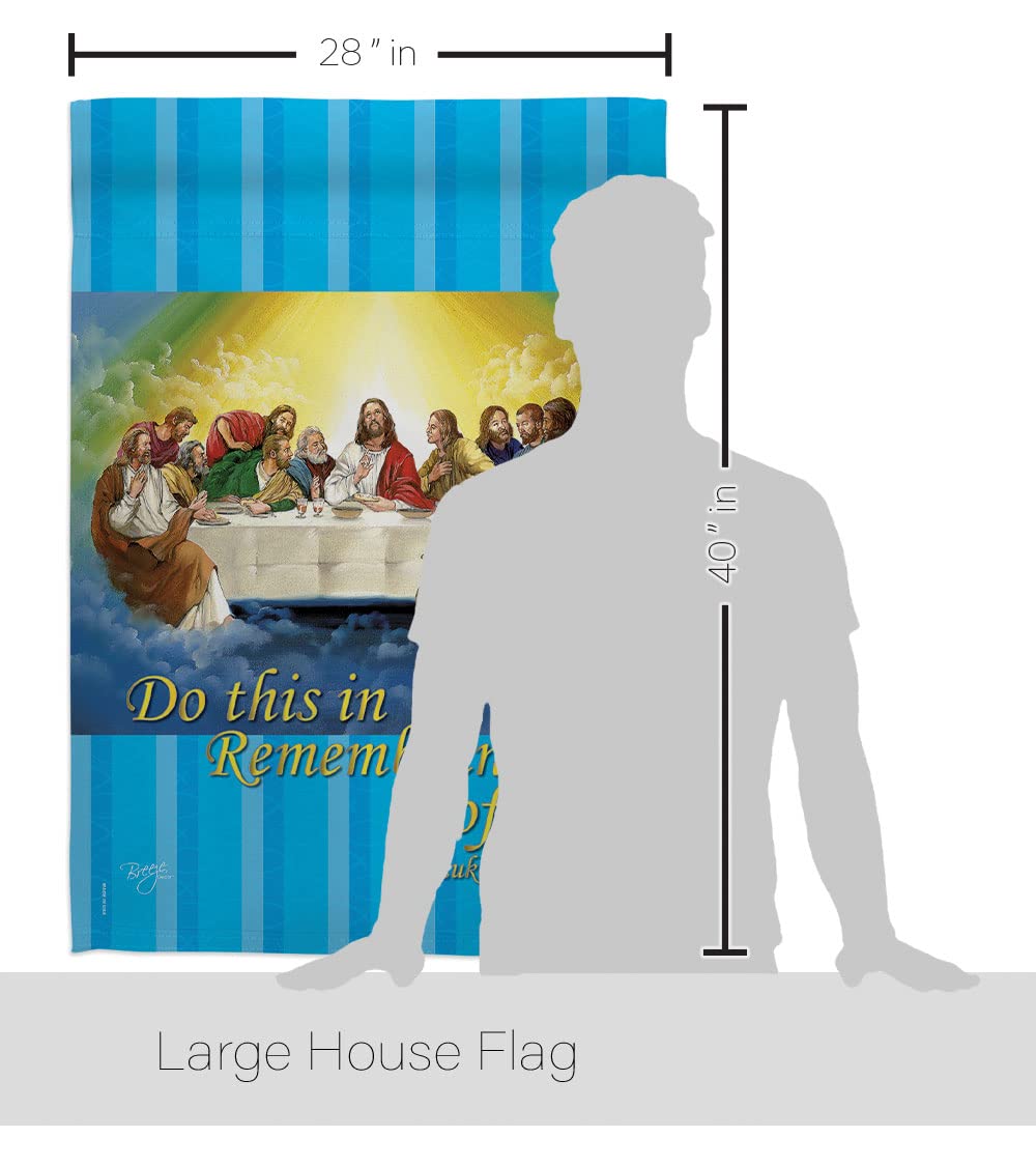 Last Supper Religious House Flag Set 28x40
