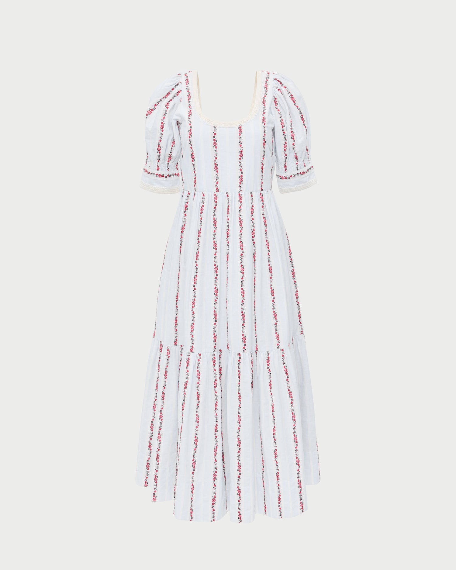 Gillian Women's Puff Sleeve Dress - Elegant Floral Print Summer Party Dress for Weddings, Dates & Special Occasions