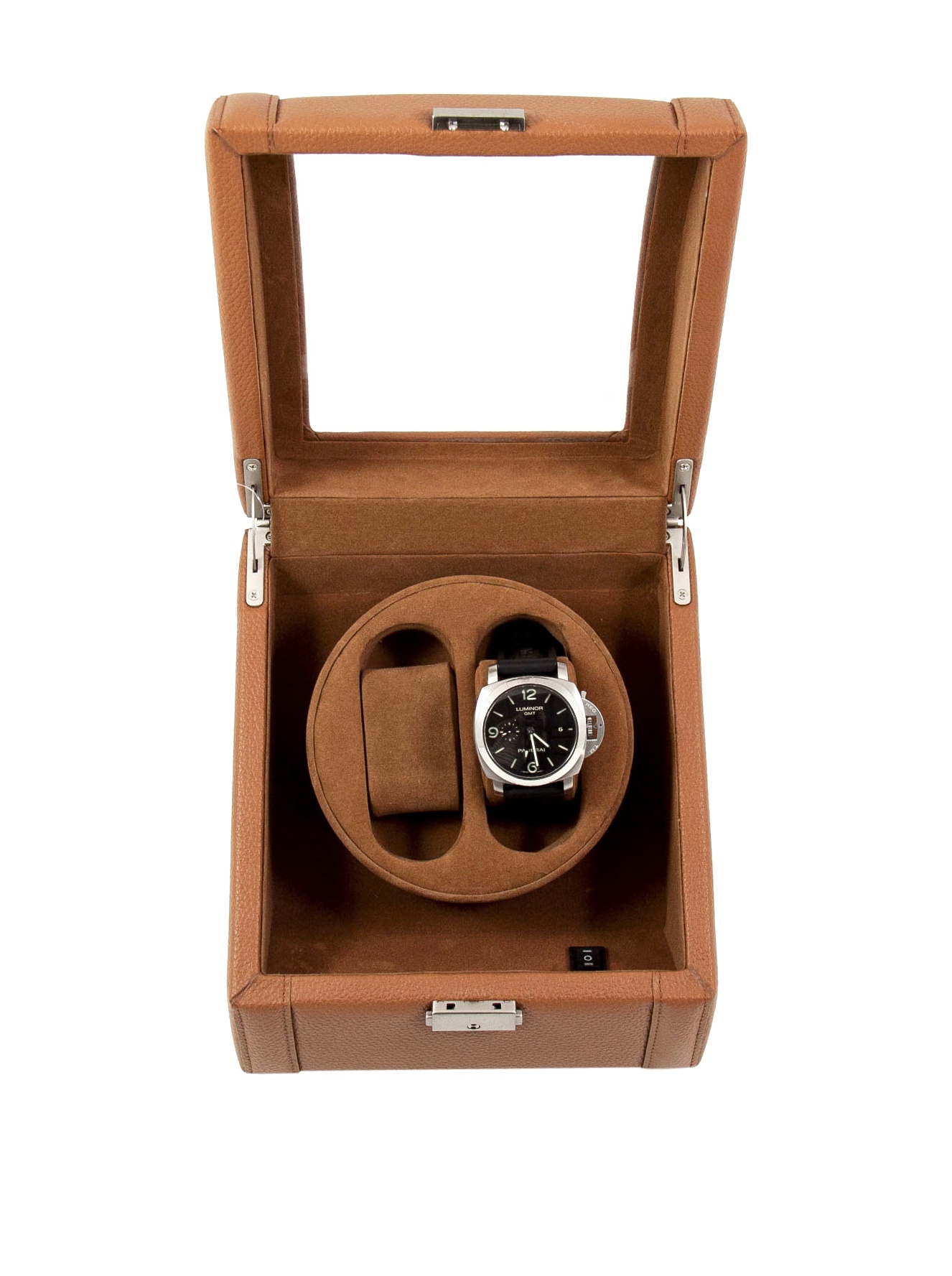 Premium Bey-Berk Genuine Leather Automatic Watch Winder for 2 Watches - Tan Brown - Perfect for Watch Collectors & Luxury Timepiece Storage at Home/Office