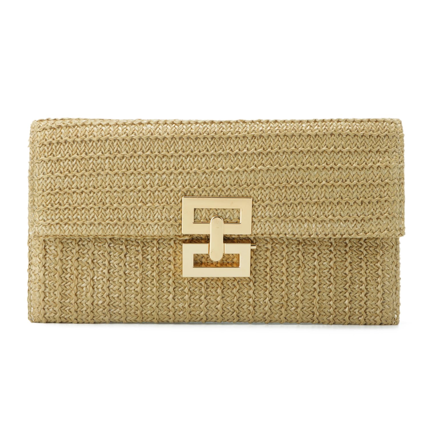 Women's Woven Straw Clutch Purse - Rattan Wicker Beach Bag for Summer, Weddings & Outdoor Events | Elegant Envelope Handbag for Parties, Vacations & Boho Fashion
