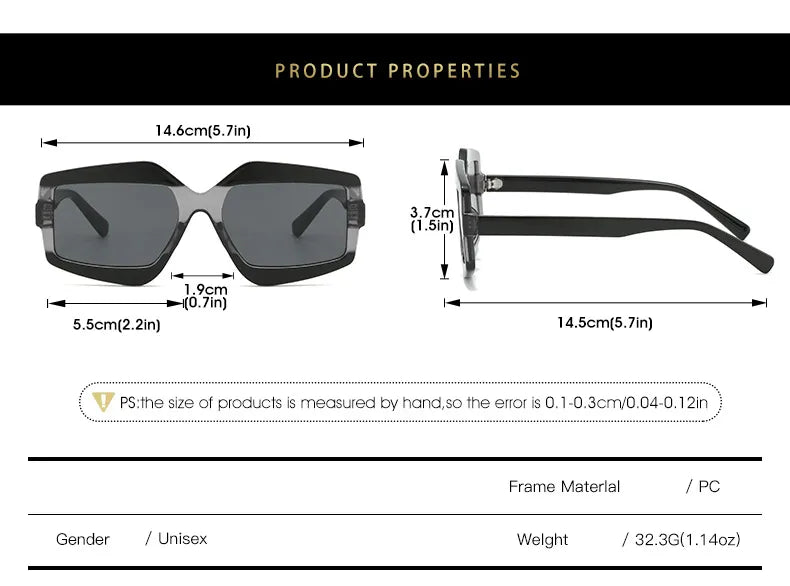 CCspace Unisex Full Rim Square Plastic Eyeglasses & Sunglasses 56825 - Stylish Reading Glasses for Men and Women, Perfect for Office, Driving, and Outdoor Activities