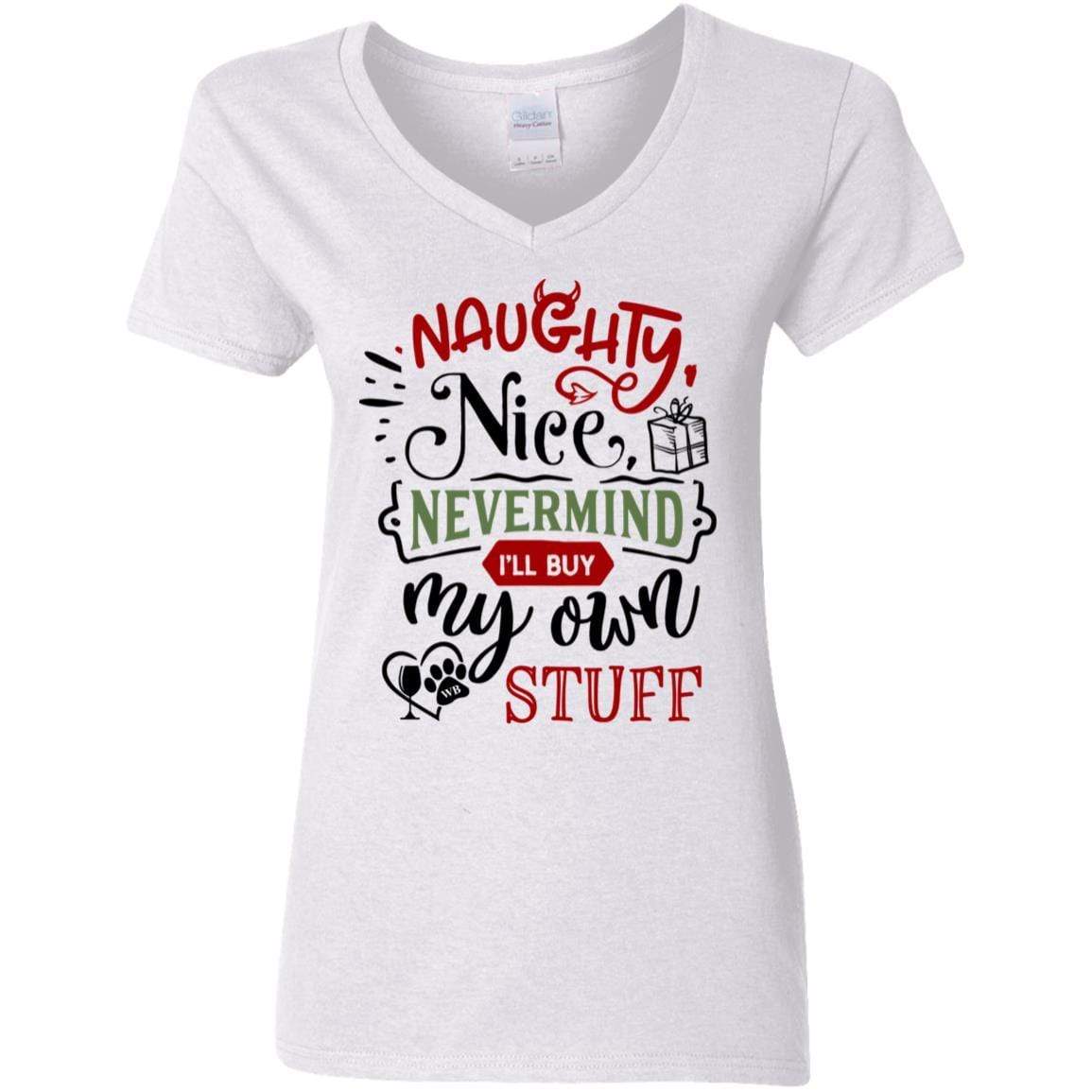 WineyBitches.Co Women's 5.3 oz V-Neck T-Shirt - Soft Cotton Casual Tee for Everyday Wear, Girls Night Out & Wine Tasting Events
