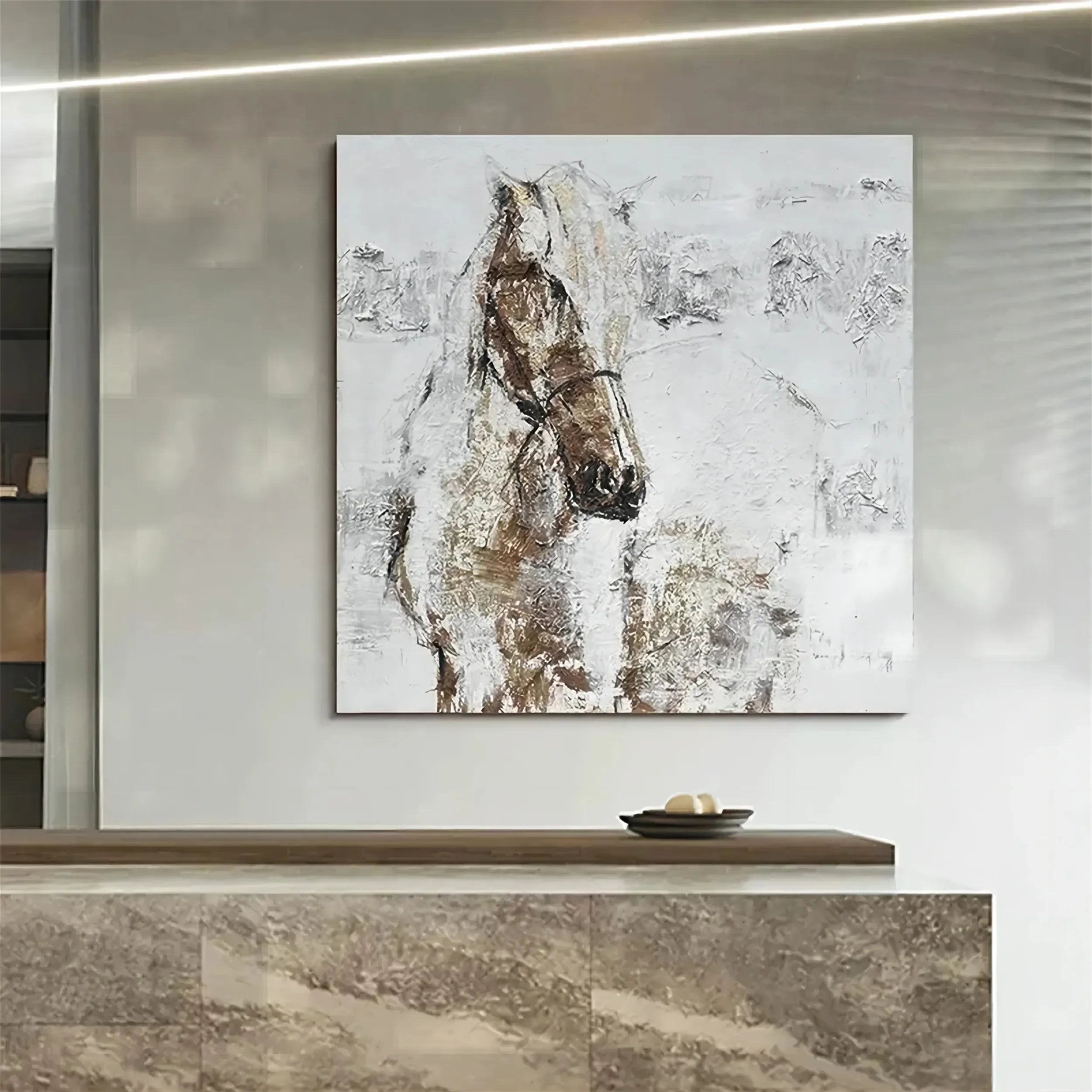 Animal Art Painting #AP049 - Handmade Canvas Wall Decor for Living Room, Bedroom & Office