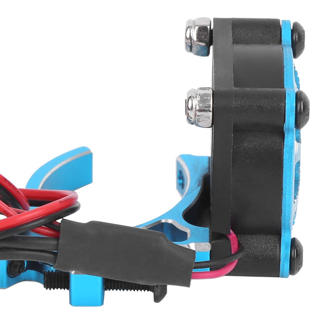 Aluminum Alloy RC Car Motor Heatsink with Thermal Sensor - High Performance Cooling for 1/10 1/8 Scale RC Cars & Trucks (Blue) - Perfect for Off-Road Bashing, Racing & Prolonging Motor Life
