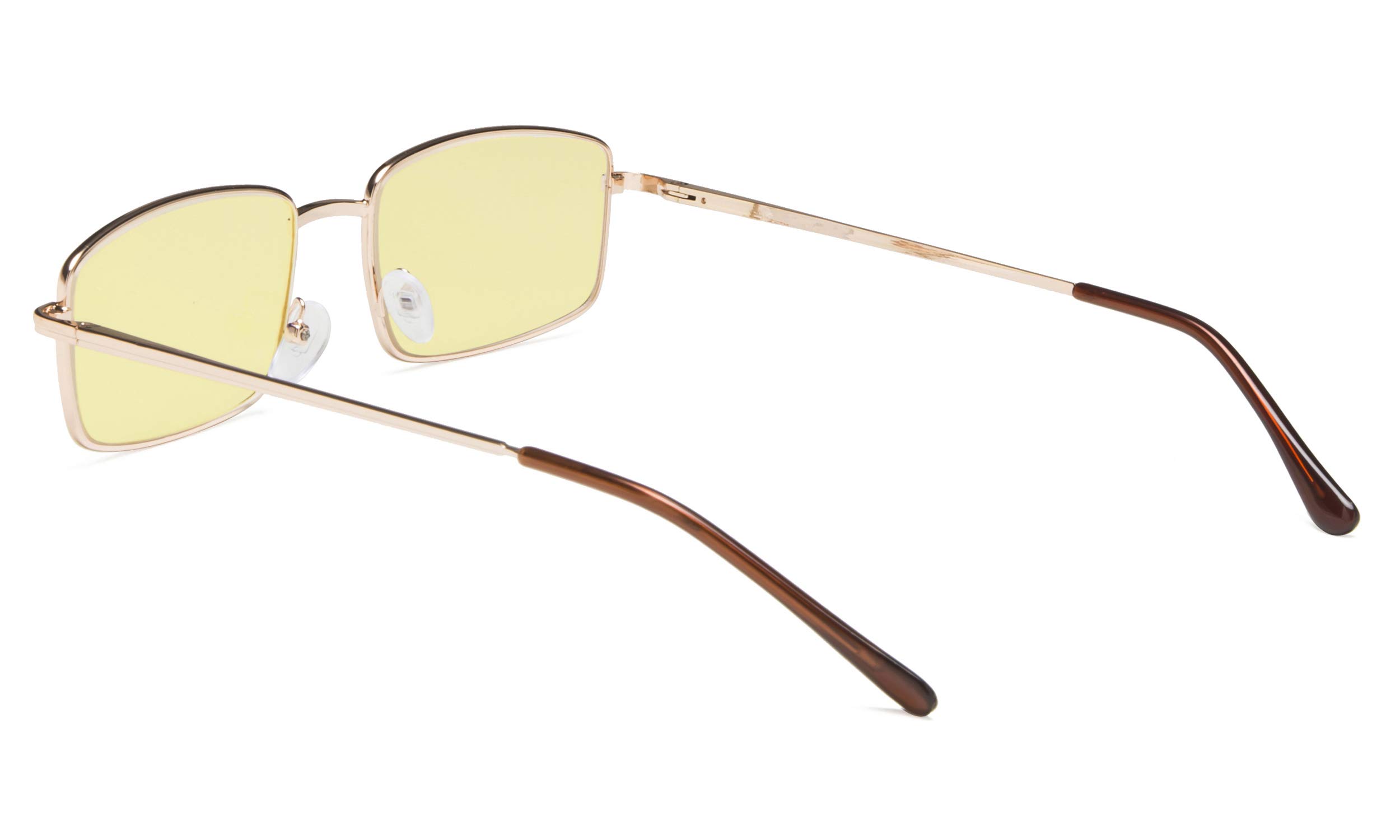 3 Pack Blue Light Blocking Reading Glasses for Men - Anti Eyestrain Yellow Tinted Computer Readers +0.50 Strength | Perfect for Office Work, Gaming & Nighttime Reading