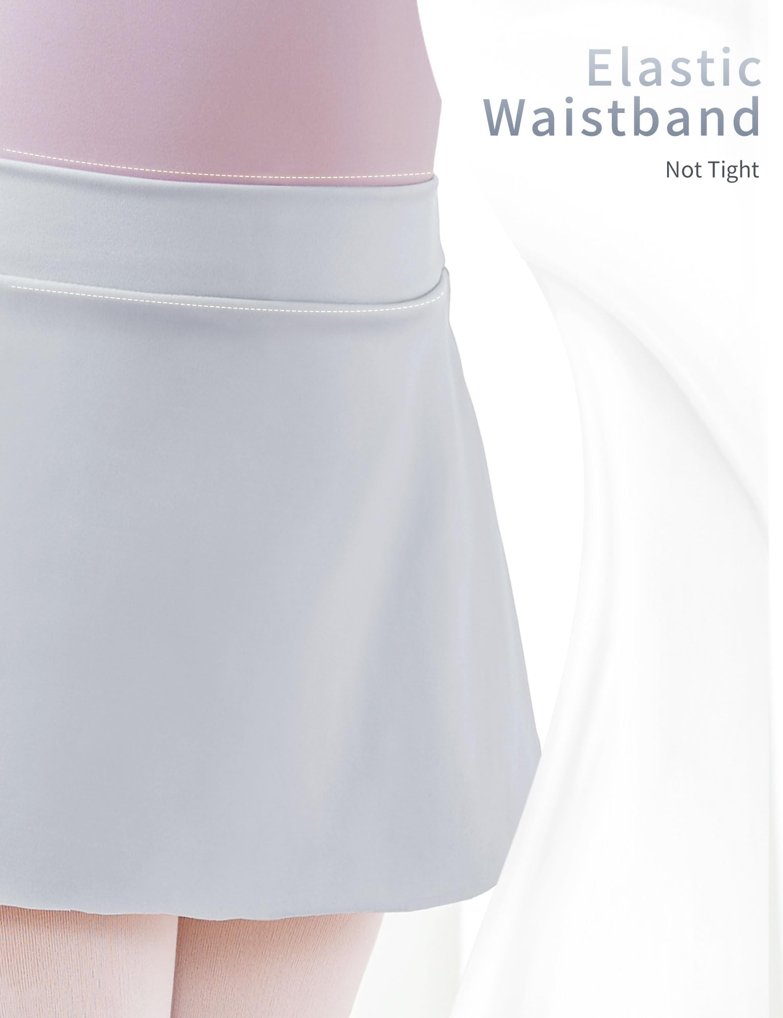 Girls Dance Skirts - Stretchy Elastic Waist Ballet & Wrap Skirt with Ties for Ballet, Jazz, Dance Class & Performance - Toddler to Teen Sizes