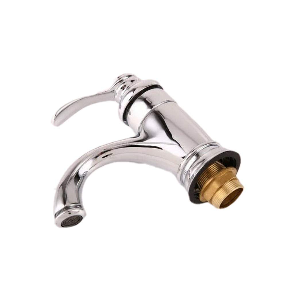 Classic Chrome Bathroom Sink Faucet - Single Handle Vanity Counter Mixer Tap for Modern Bathroom & Powder Room Decor