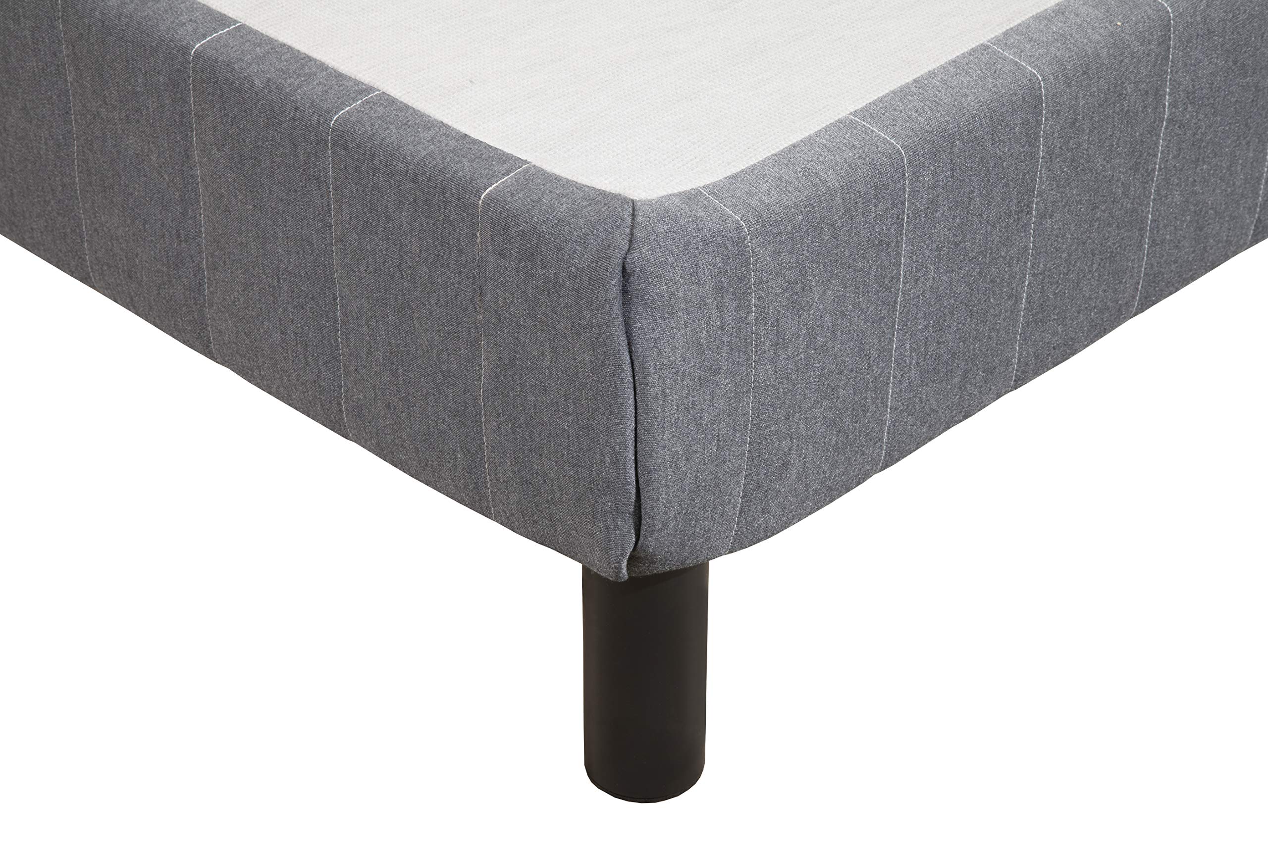 Hollywood Bed Frame with Reinforced Base Platform - Queen Size, Gray - Perfect for Modern Bedrooms & Guest Rooms