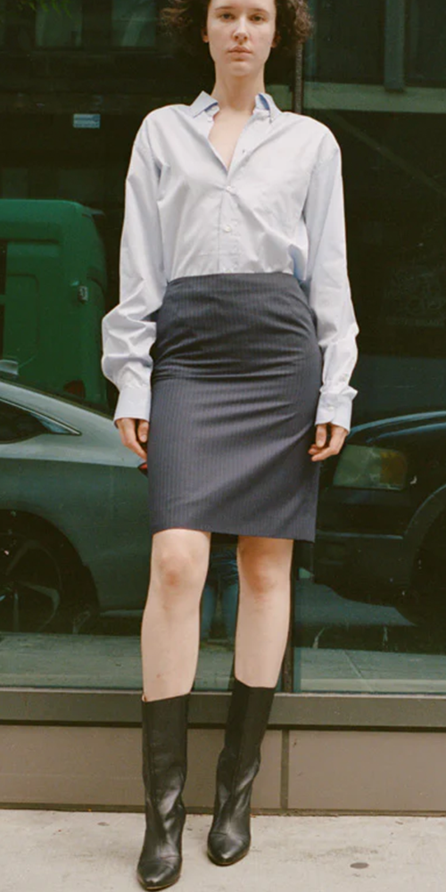 High Waist Denim Skirt for Women - A-Line Stretch Denim Skirt with Pockets | Perfect for Casual Outfits, Date Nights & Office Wear