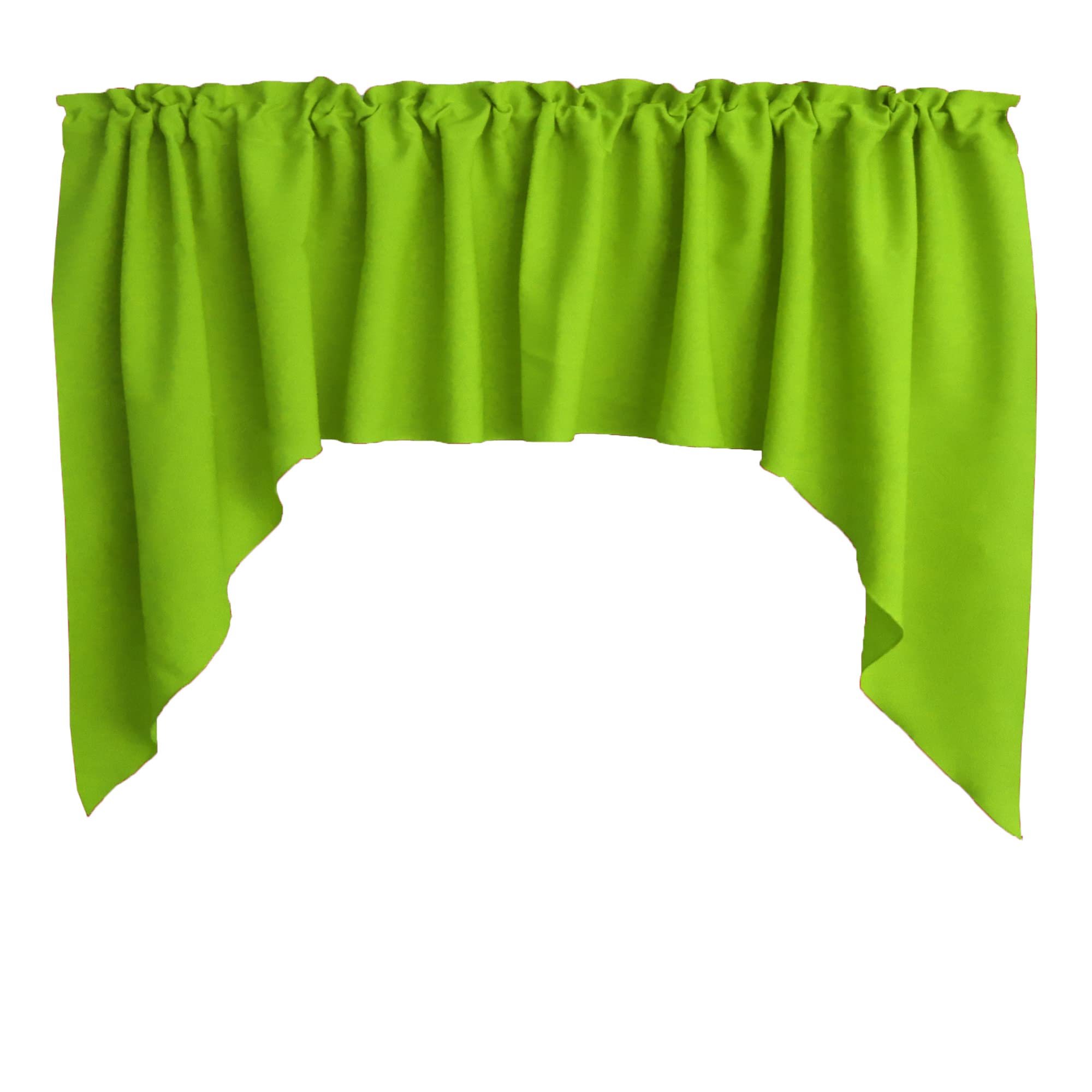 Premium Solid Poplin Window Valance - Elegant Home Décor for Bedroom, Nursery & Kitchen - Lime Green - Perfect for Modern Interior Design & Window Treatments