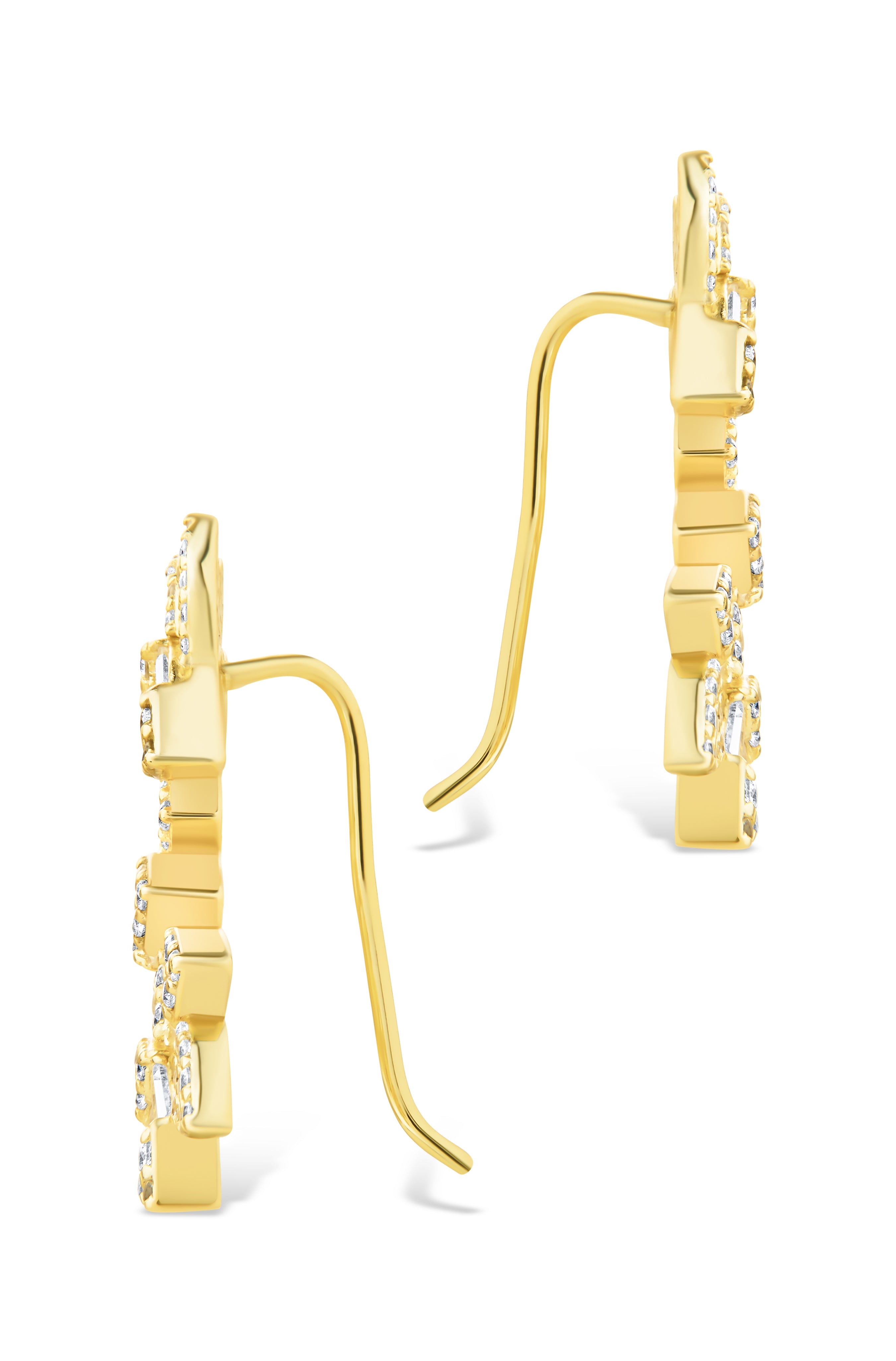 Jensen CZ Drop Earrings for Women - Elegant Cubic Zirconia Dangle Earrings - Perfect for Parties, Weddings & Evening Events