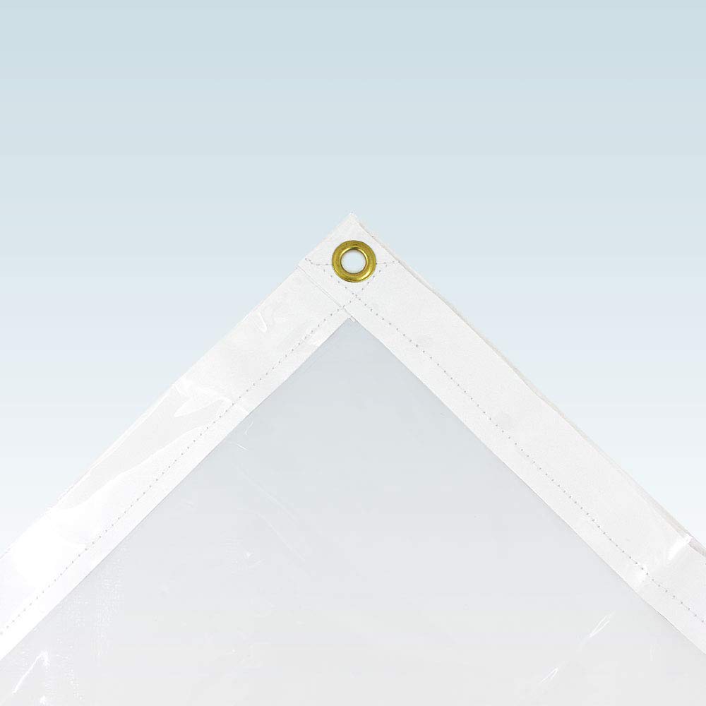 Bishop Clear Tarpaulin - Heavy Duty Waterproof Transparent Plastic Sheeting for Outdoor Cover, Construction, and Greenhouse Use