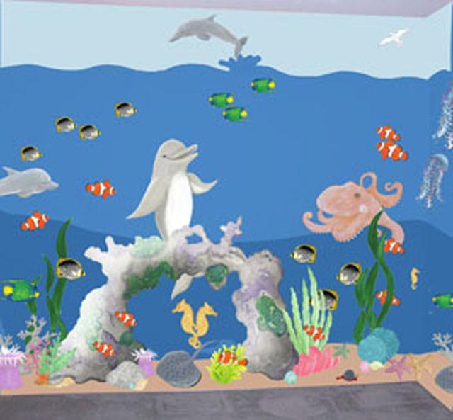Magical Undersea Mural Kit for Kids - DIY Ocean Themed Wall Decoration | Perfect for Bedroom, Classroom & Playroom Decor