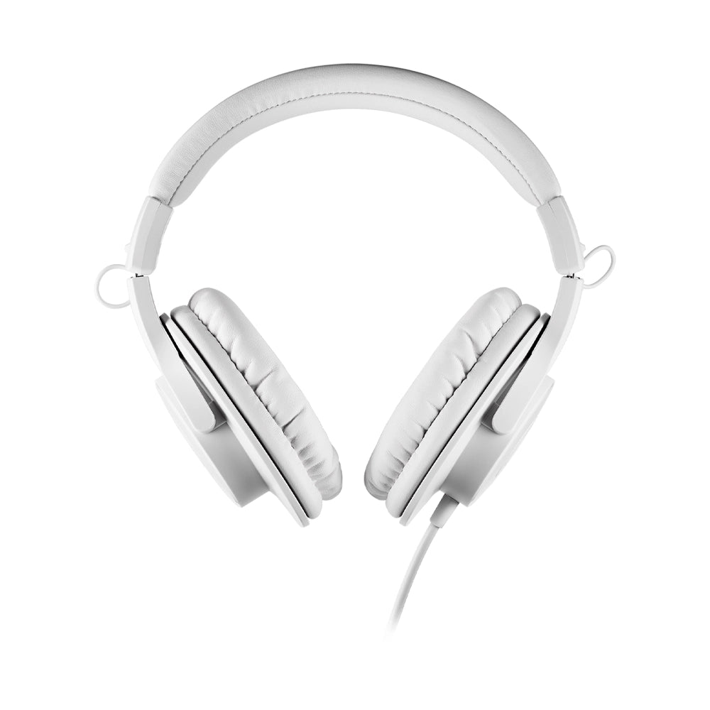Audio Technica ATH-M20x Professional Studio Monitor Headphones - Closed Back, White - Perfect for Music Production, Podcasting & Gaming