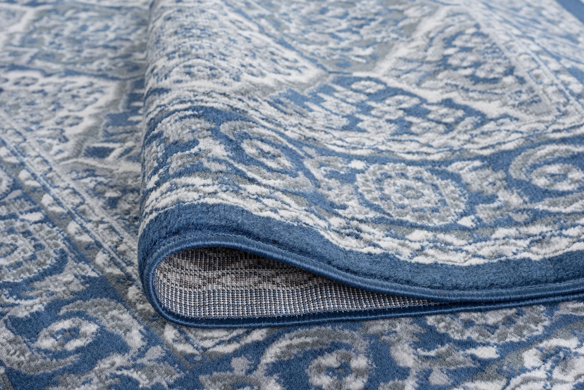 Universal Rugs Oxnard Area Rug 9' x 12.6' Navy Blue - Soft Non-Slip Living Room Rug for Bedroom, Dining Room & Home Decor
