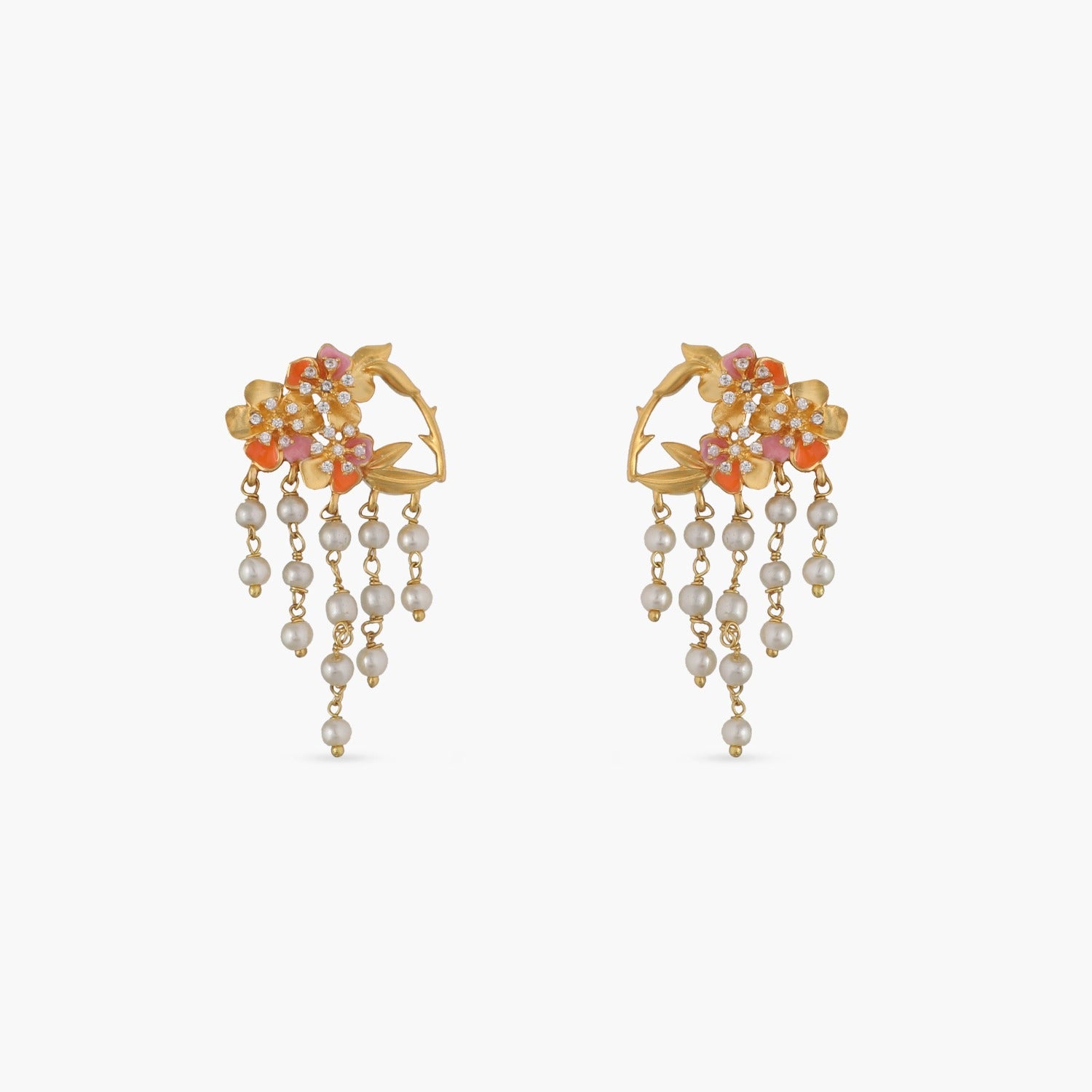 Jalaja Classic Floral Drop Earrings for Women - Handmade Bohemian Dangle Earrings - Elegant Bridal & Party Jewelry Gift - Perfect for Weddings, Date Nights & Special Occasions