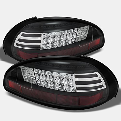 AKKON Black Bezel LED Tail Lights Brake Lamps Replacement Pair for 1997-2003 Pontiac Grand Prix - Left & Right - Enhance Nighttime Safety & Style for Sedans