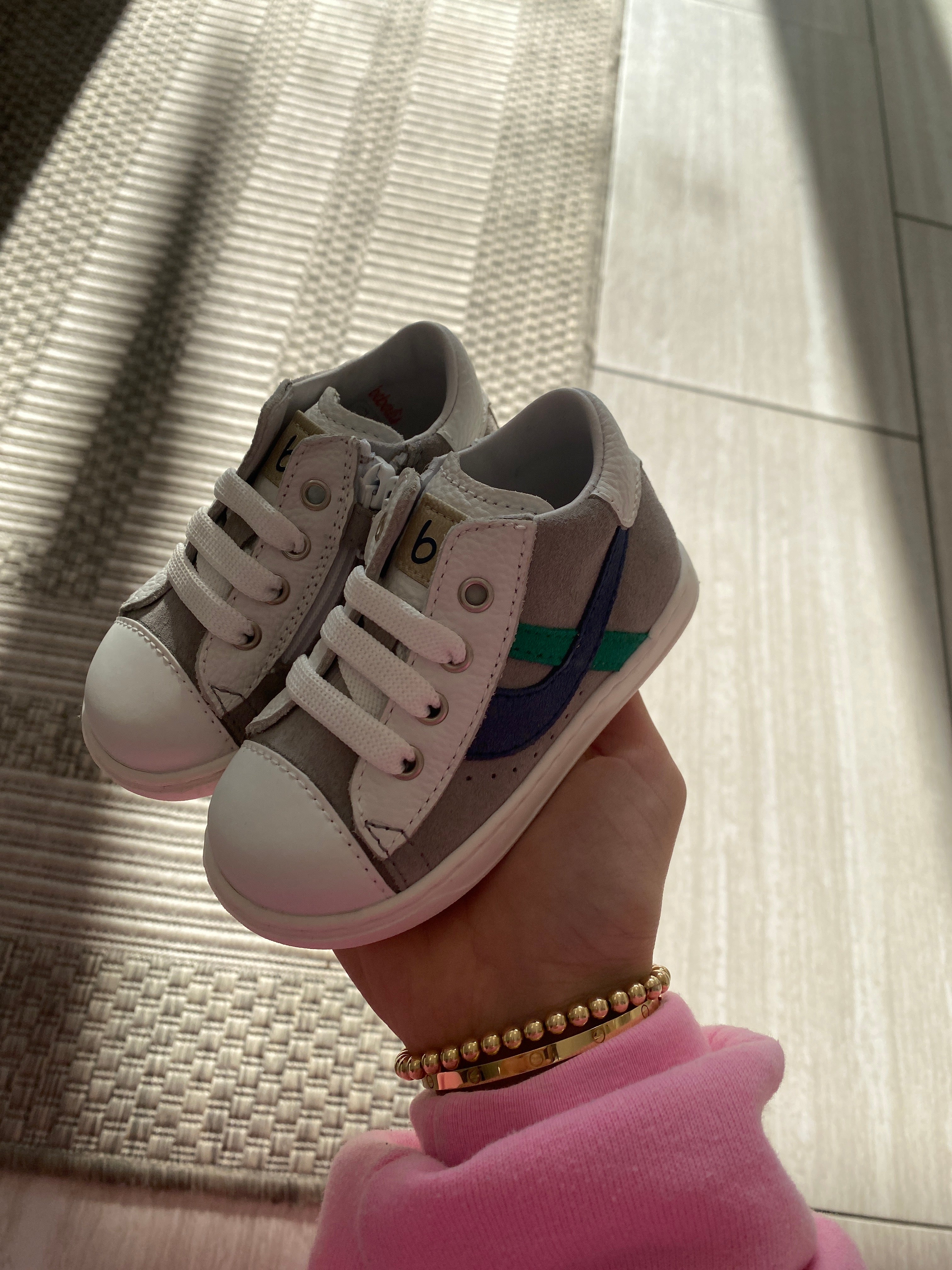 Beberlis White Captoe Baby Sneakers - Comfortable & Stylish First Walking Shoes for Infants & Toddlers - Perfect for Everyday Wear, Playtime & Special Occasions
