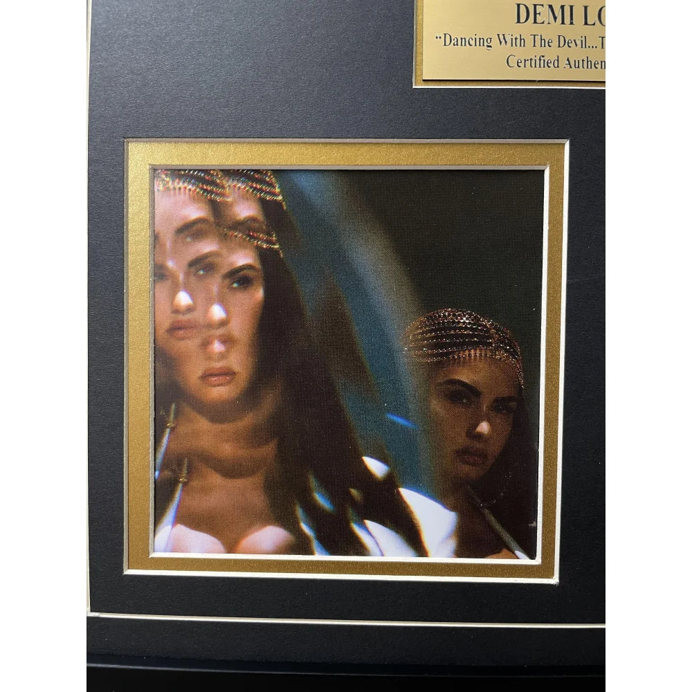 Demi Lovato Autographed Dancing Devil CD Album - PSA/DNA Certified Signed Memorabilia - Framed Collage Display for Music Fans & Collectors - Perfect for Home, Office, or Gift