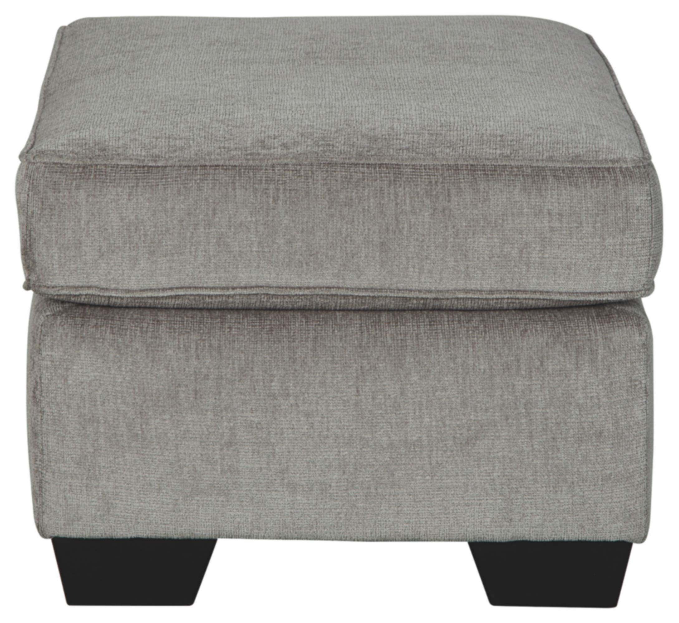 Signature Design by Ashley Altari Modern Rectangular Accent Ottoman in Light Gray - Stylish Footrest & Extra Seating for Living Room, Bedroom or Office