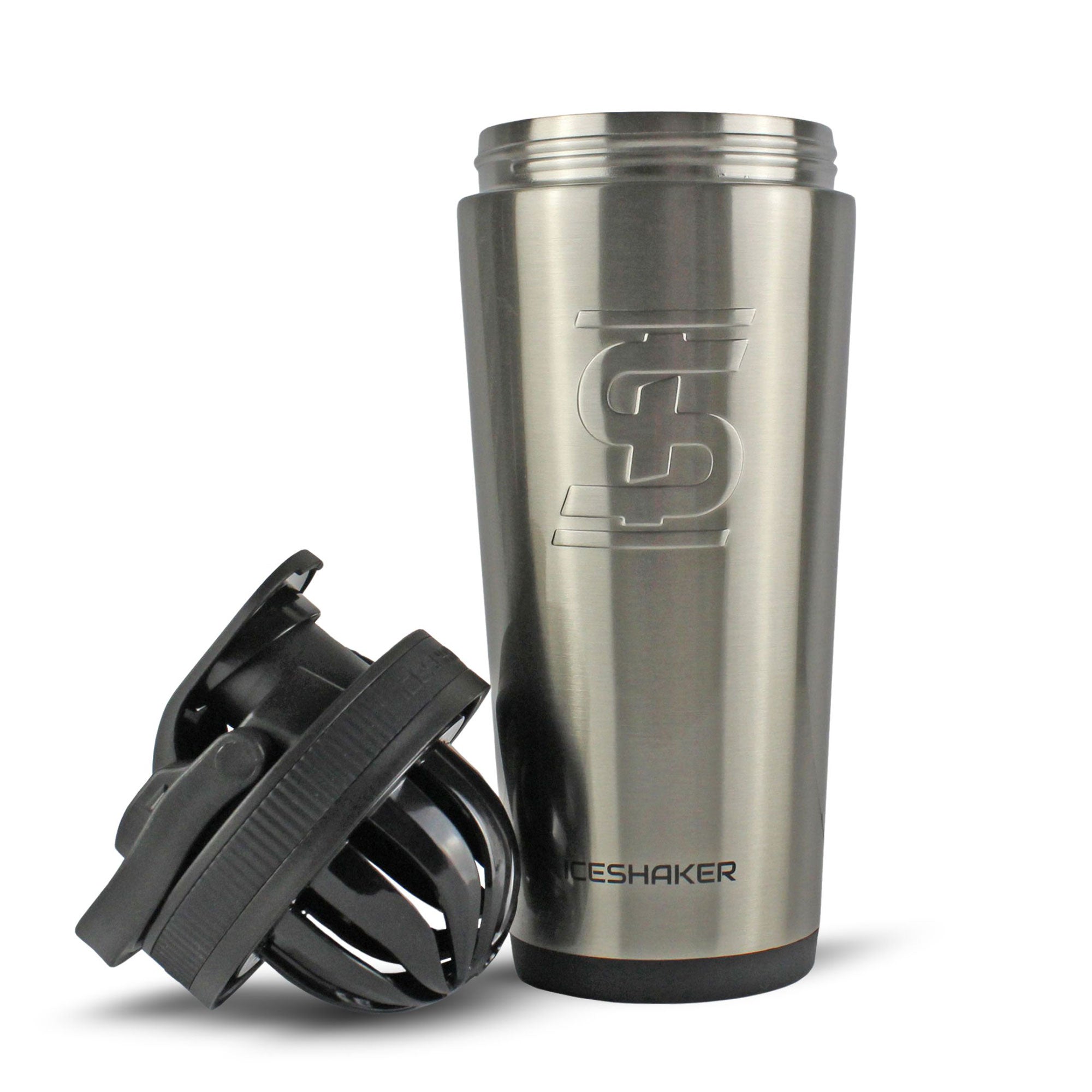 26oz Stainless Steel Ice Shaker Bottle - Leakproof Insulated Water Bottle for Gym, Workout & Sports | Keeps Drinks Cold 24+ Hours | BPA Free