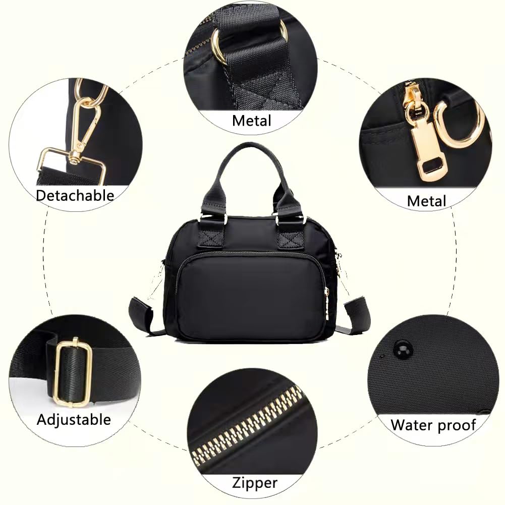 Waterproof Nylon Shoulder Handbags for Women - Lightweight Crossbody Bags with Multiple Pockets | Perfect for Travel, Work & Everyday Use