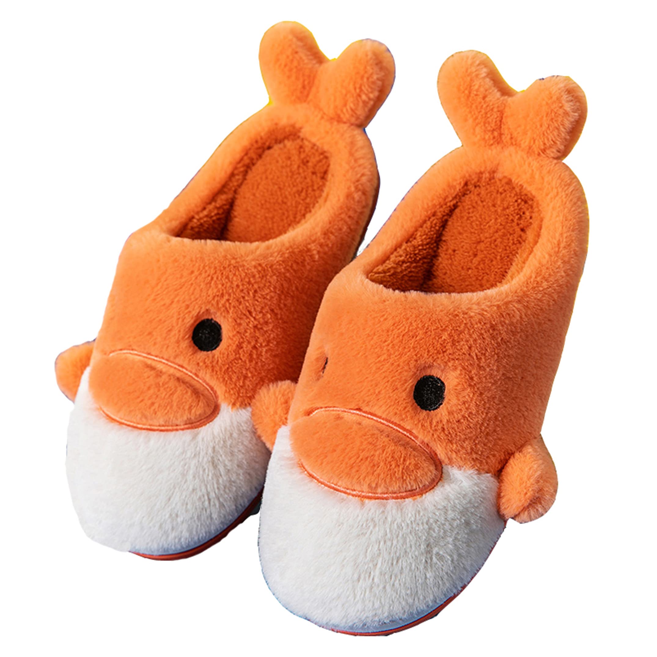 YILANLAN Women's Fuzzy Animal Slippers - Cute Cartoon Fish Design Winter Warm House Shoes for Indoor/Outdoor Use - Perfect Cozy Home, Office, and Dorm Comfort Footwear
