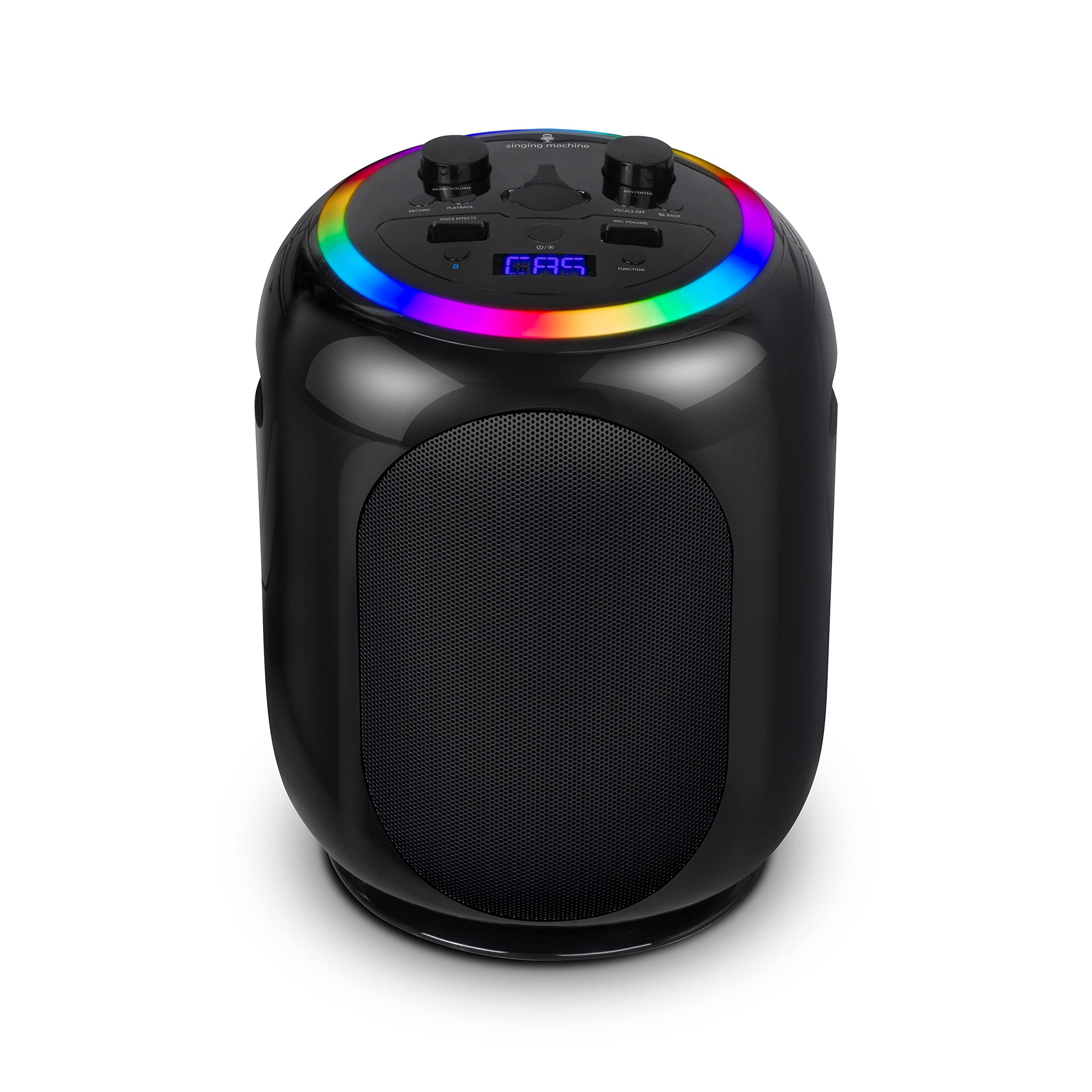 Singing Machine SingCast MAX Bluetooth Karaoke Machine with Video Casting, 35W Party Speaker, Microphone, 22 Voice Effects & Pitch Correction - Portable PA System with LED Lights & Stand for Home Parties, Family Gatherings, Kids Birthday & Entertainment Events