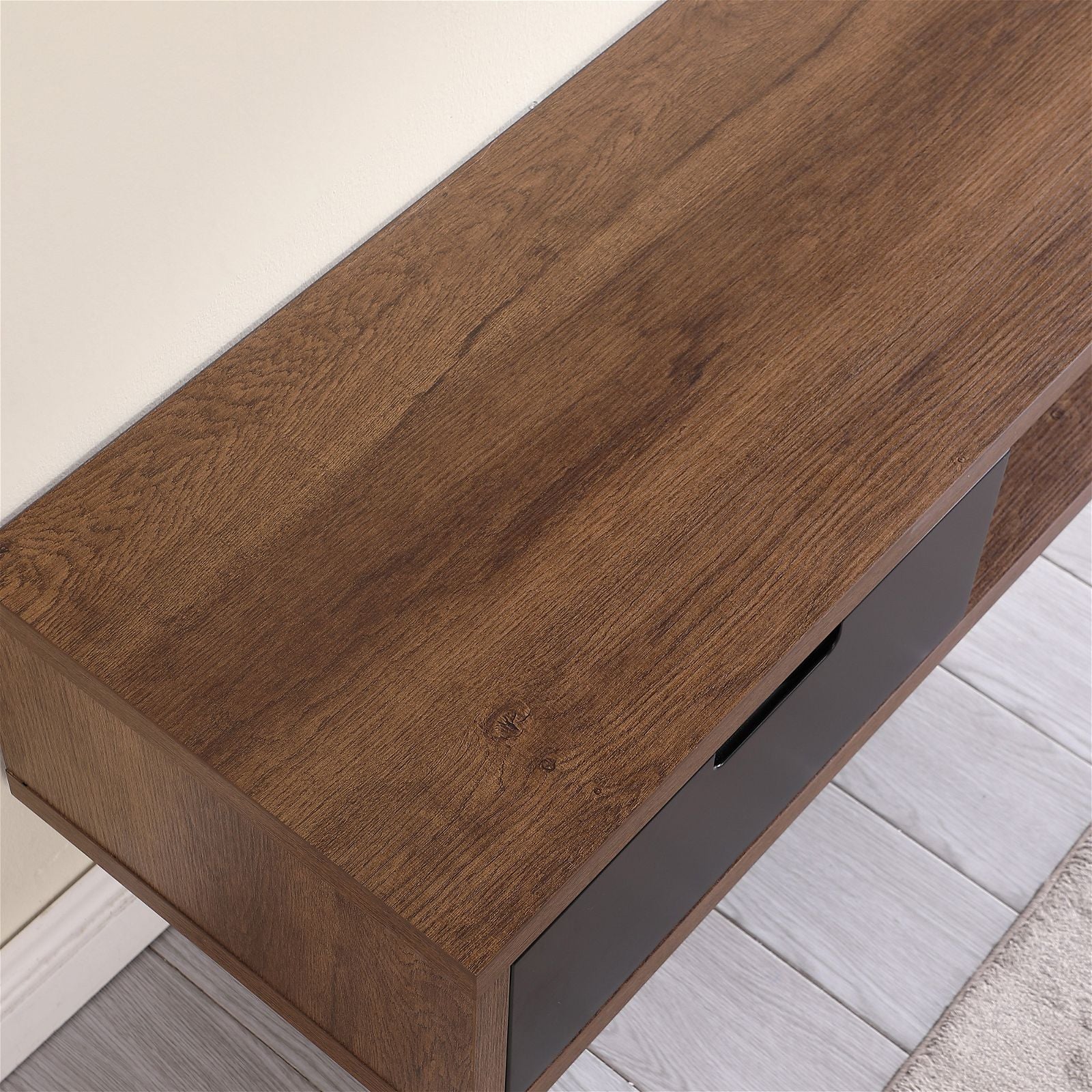 Wall Mounted Air Entertainment Unit - 1800mm Dark Oak TV Stand by Criterion | Perfect for Living Room & Home Theater Setup