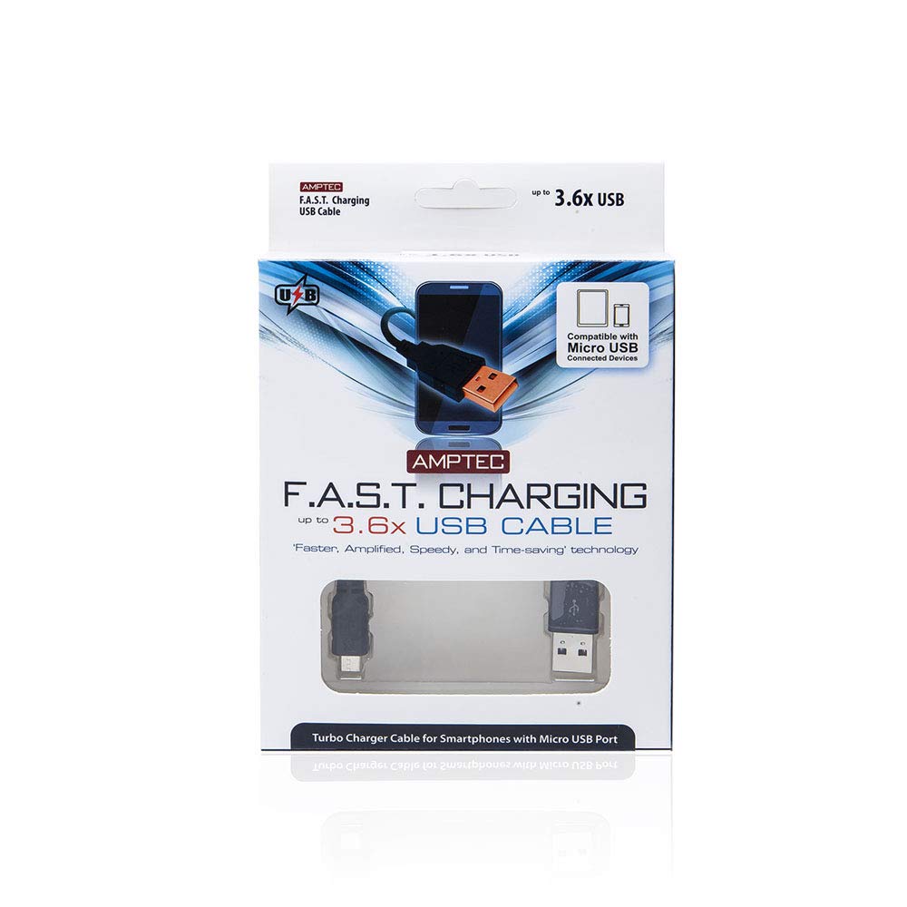 Fast Charging USB Cable for Kindle Fire HD 7 & Phone - 300% Faster Charging from PC, Laptop & Car (2-Pack) | Perfect for Travel, Office & Home Use