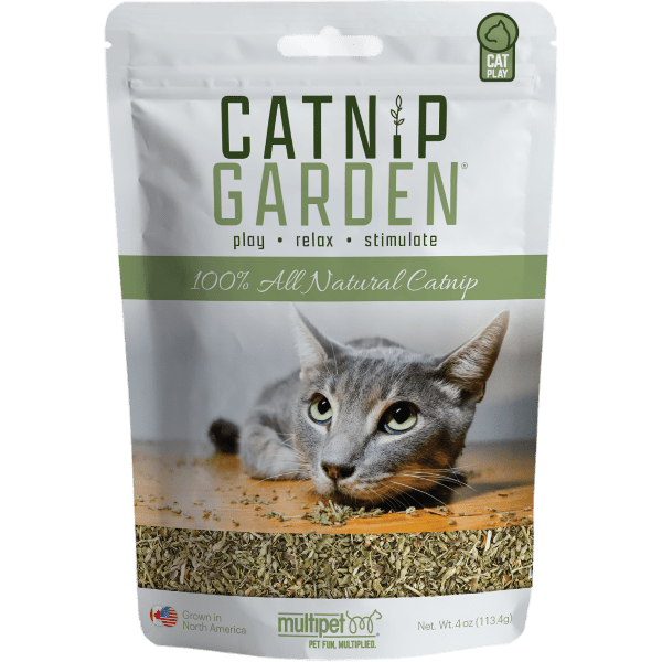 Multipet Catnip Garden - 100% Organic Catnip for Cats - Natural Cat Toy & Stress Relief for Indoor & Outdoor Play